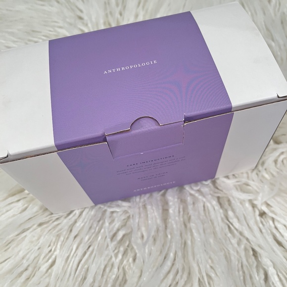 Anthropologie "Set of Morgan Stemless wine glasses in Lilac" New in Box NWT - Picture 6 of 11